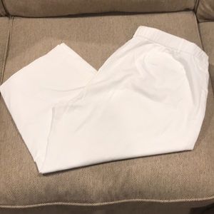 White Dress Trousers w Full Leg